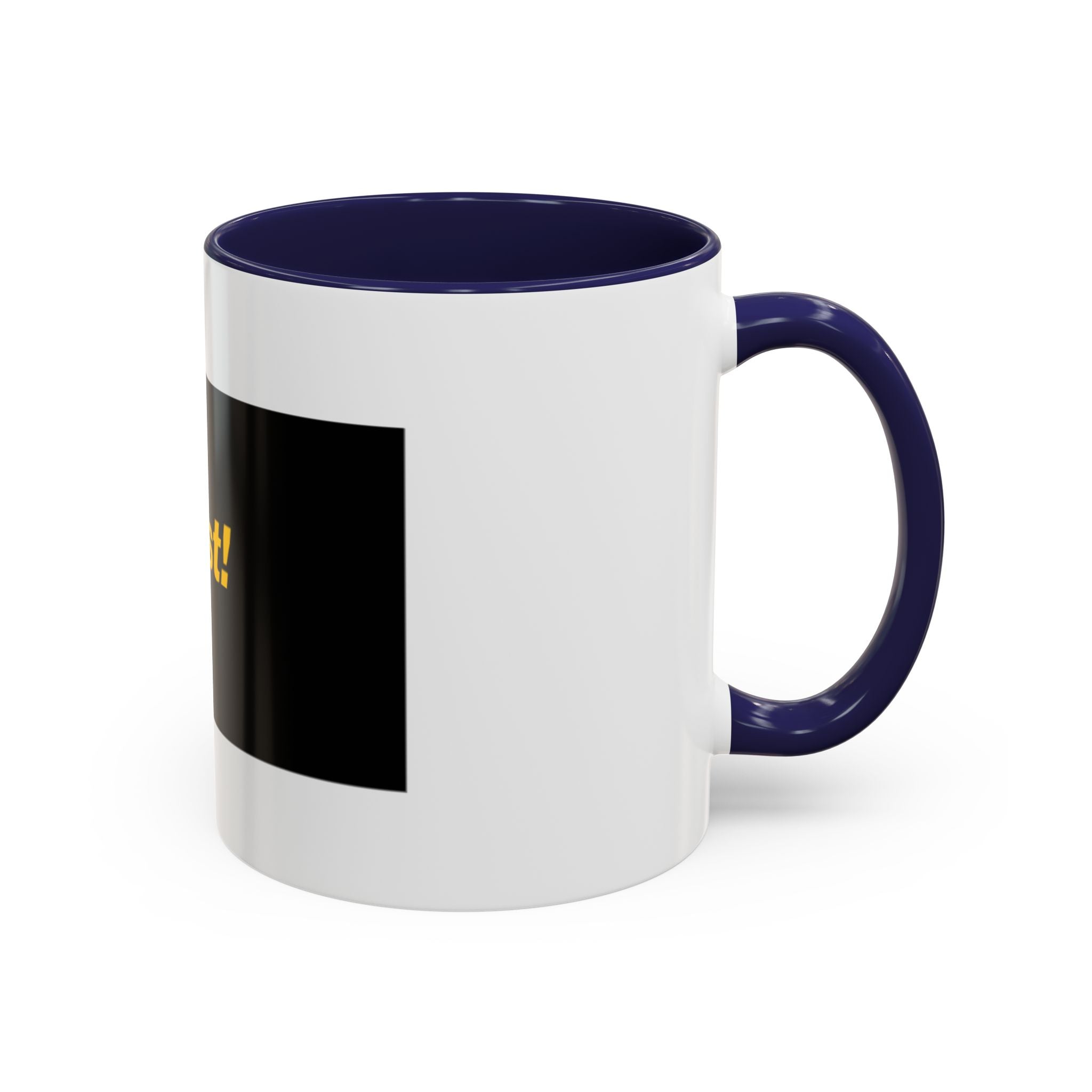 Flyest! Accent Coffee Mug — Bold Black & Yellow Motivational Coffee Cup (11/15oz)