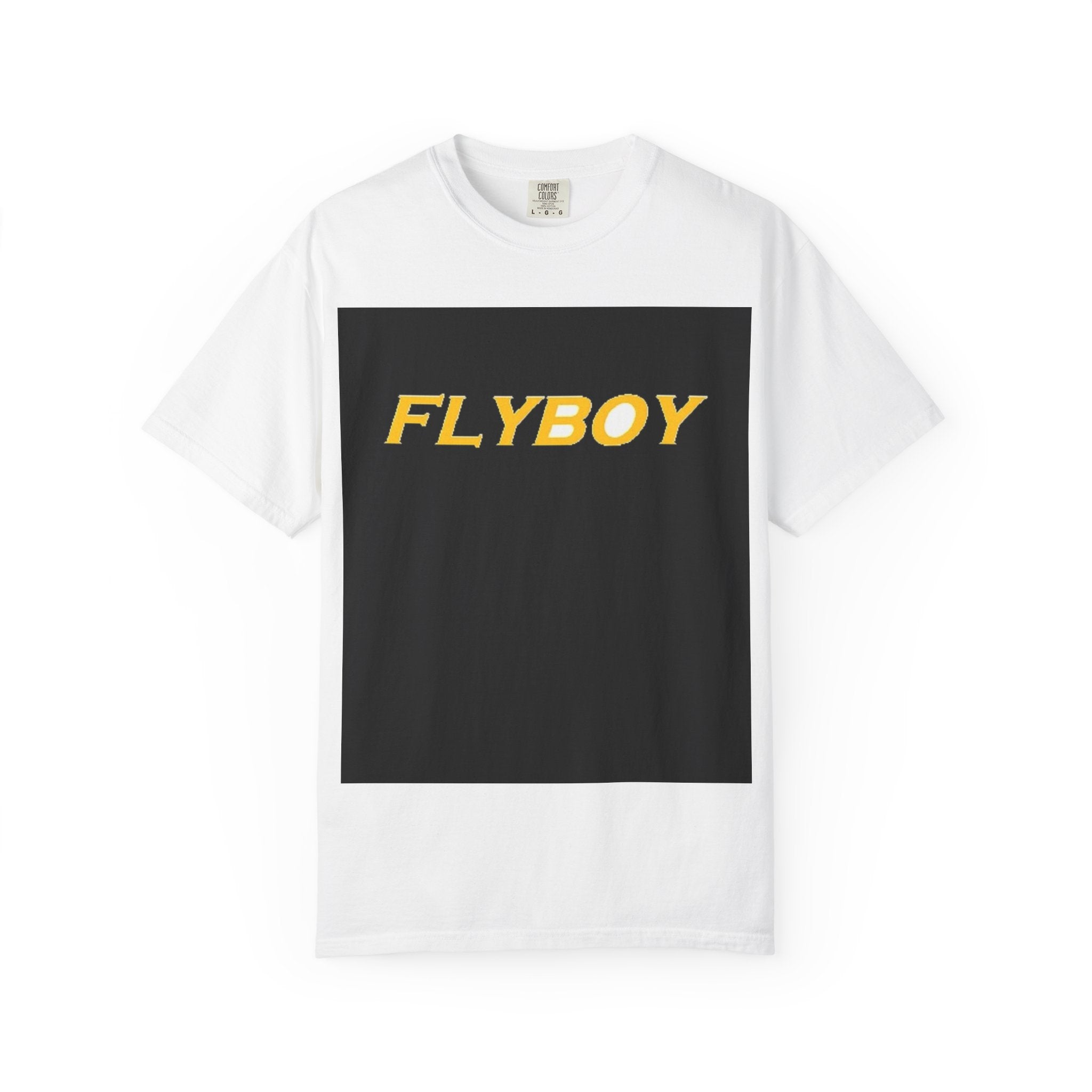 Flyboy Graphic T-Shirt — Bold Yellow Logo Tee
