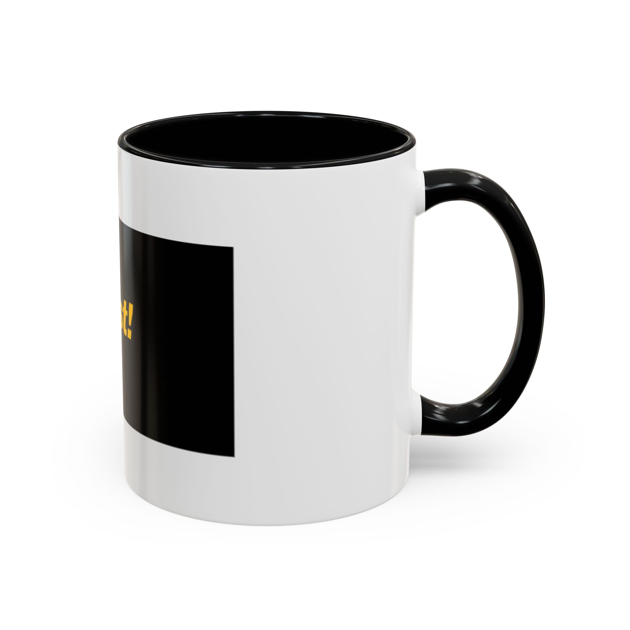 Flyest! Accent Coffee Mug — Bold Black & Yellow Motivational Coffee Cup (11/15oz)