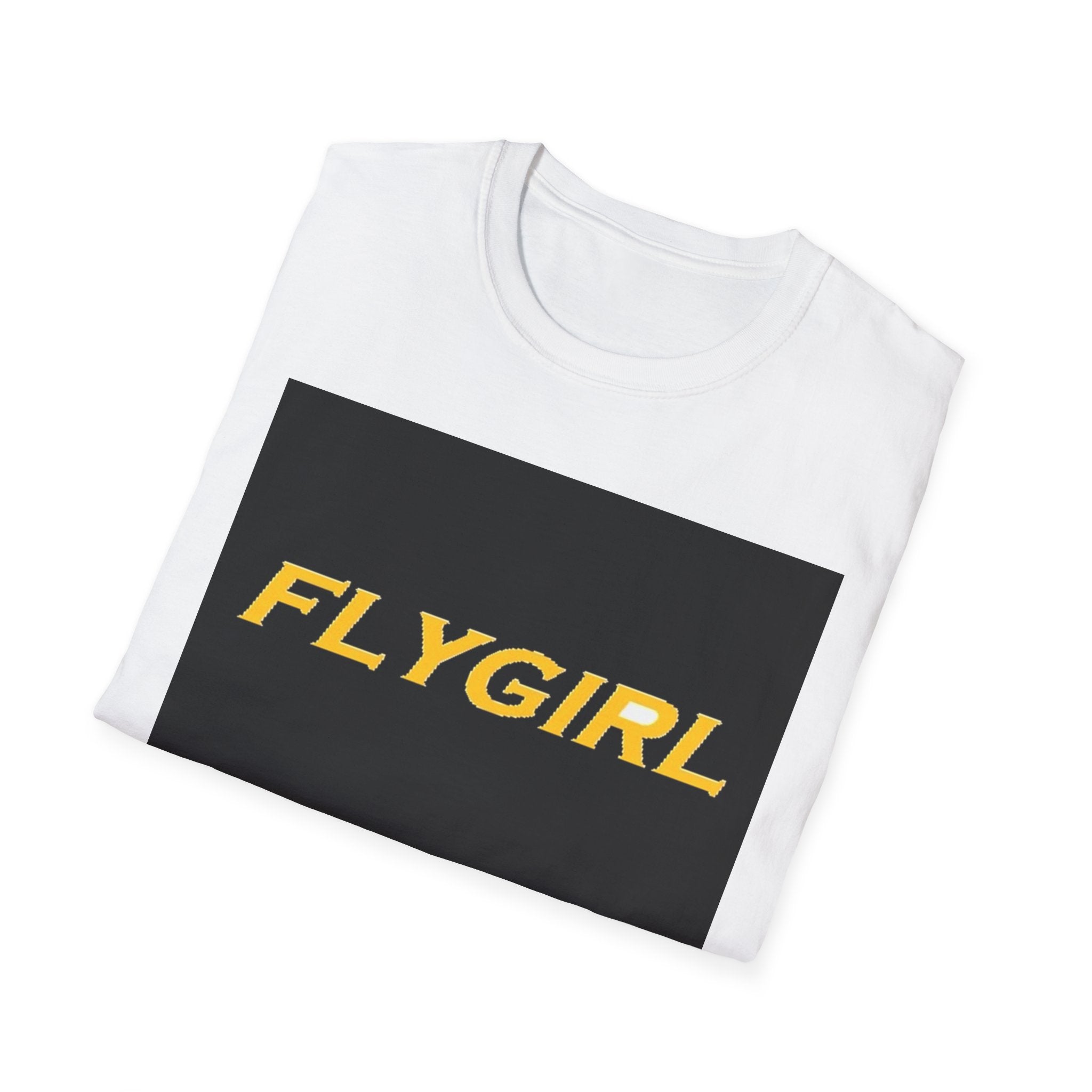 Flygirl Graphic T-Shirt — Bold Yellow Logo Tee