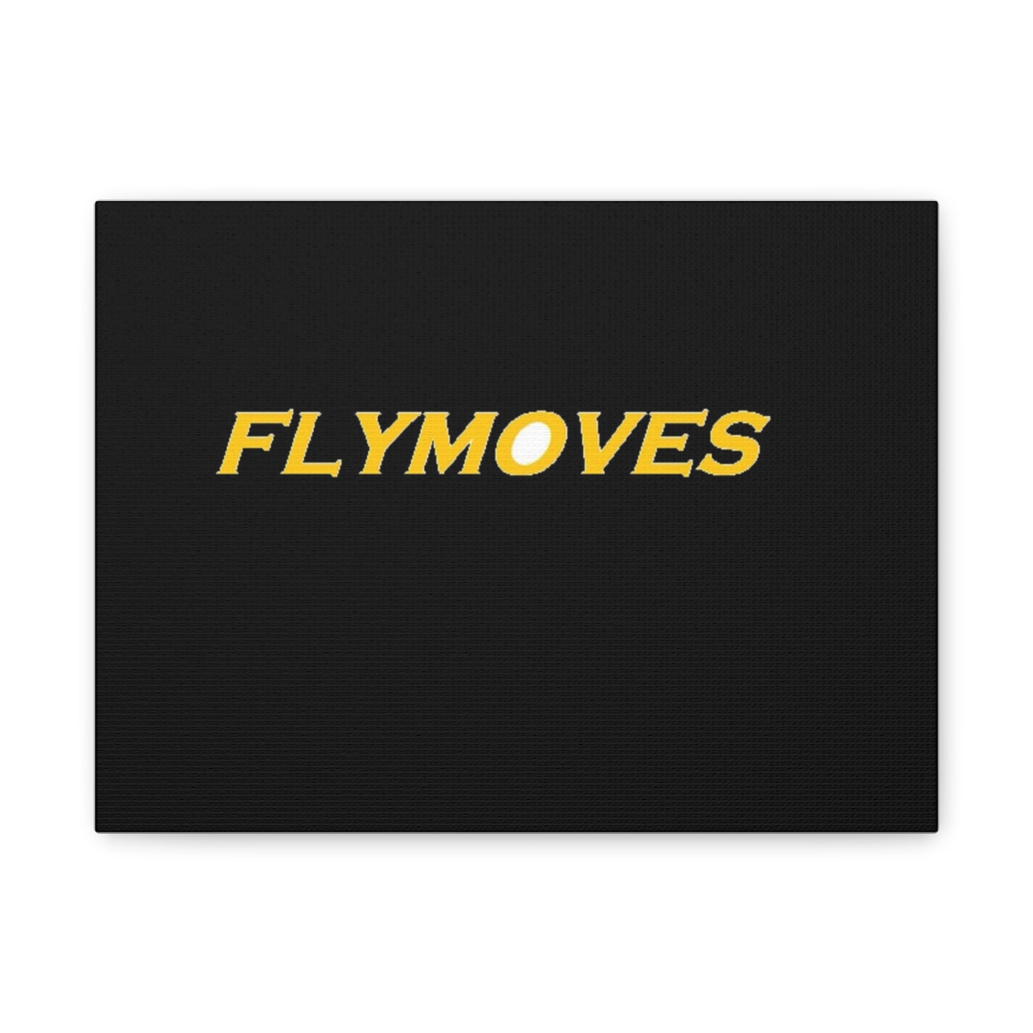 FlyMoves Matte Canvas Wall Art – Modern Black & Gold Typography Print