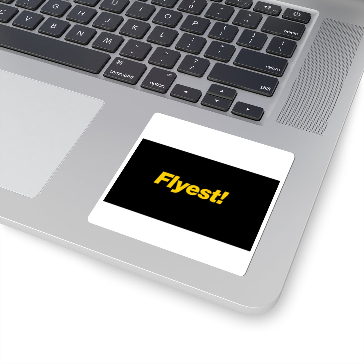 Flyest! Bold Yellow Text Kiss-Cut Sticker — Laptop Decal for Trendsetters