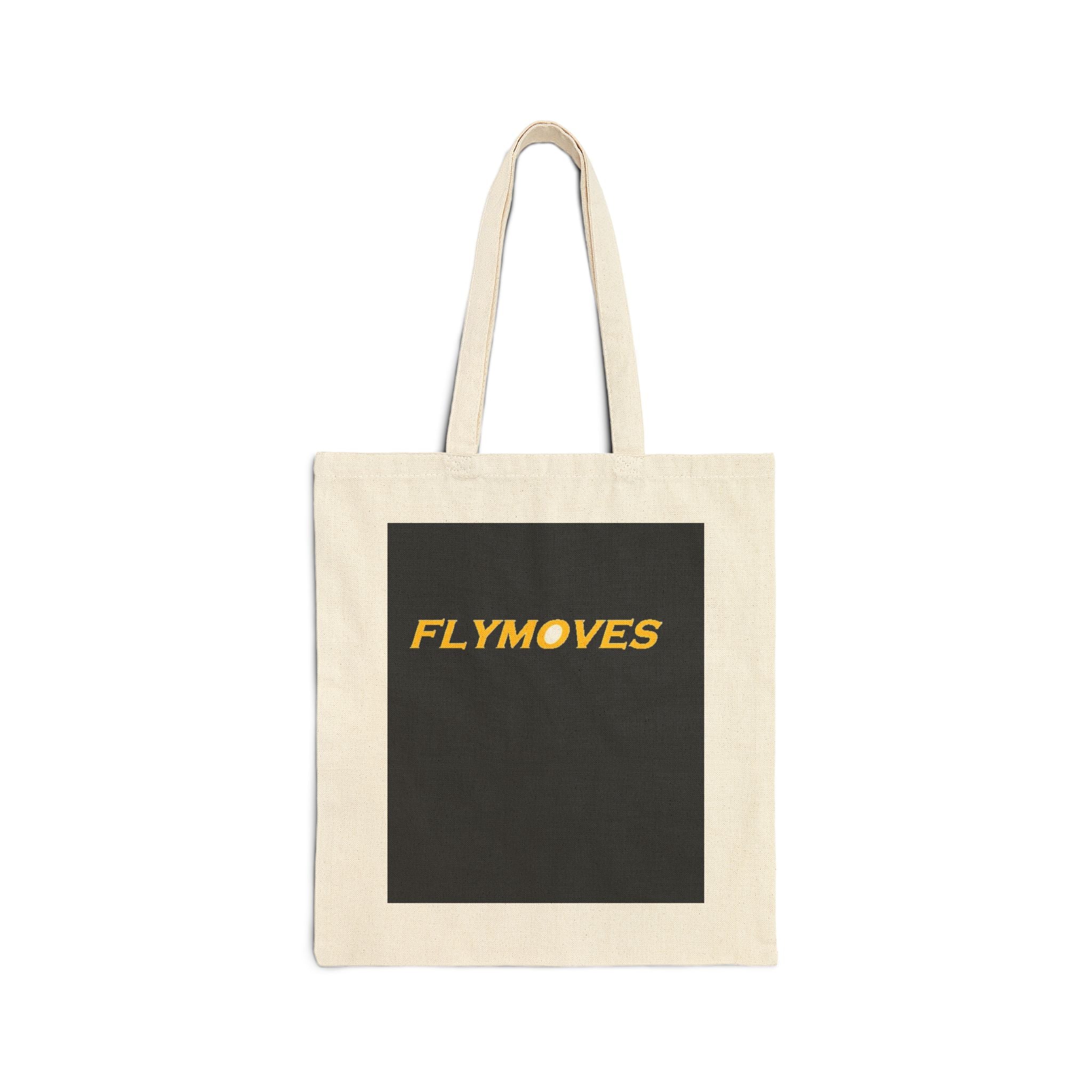 FlyMoves Canvas Tote Bag — Logo Cotton Grocery & Everyday Beach Bag