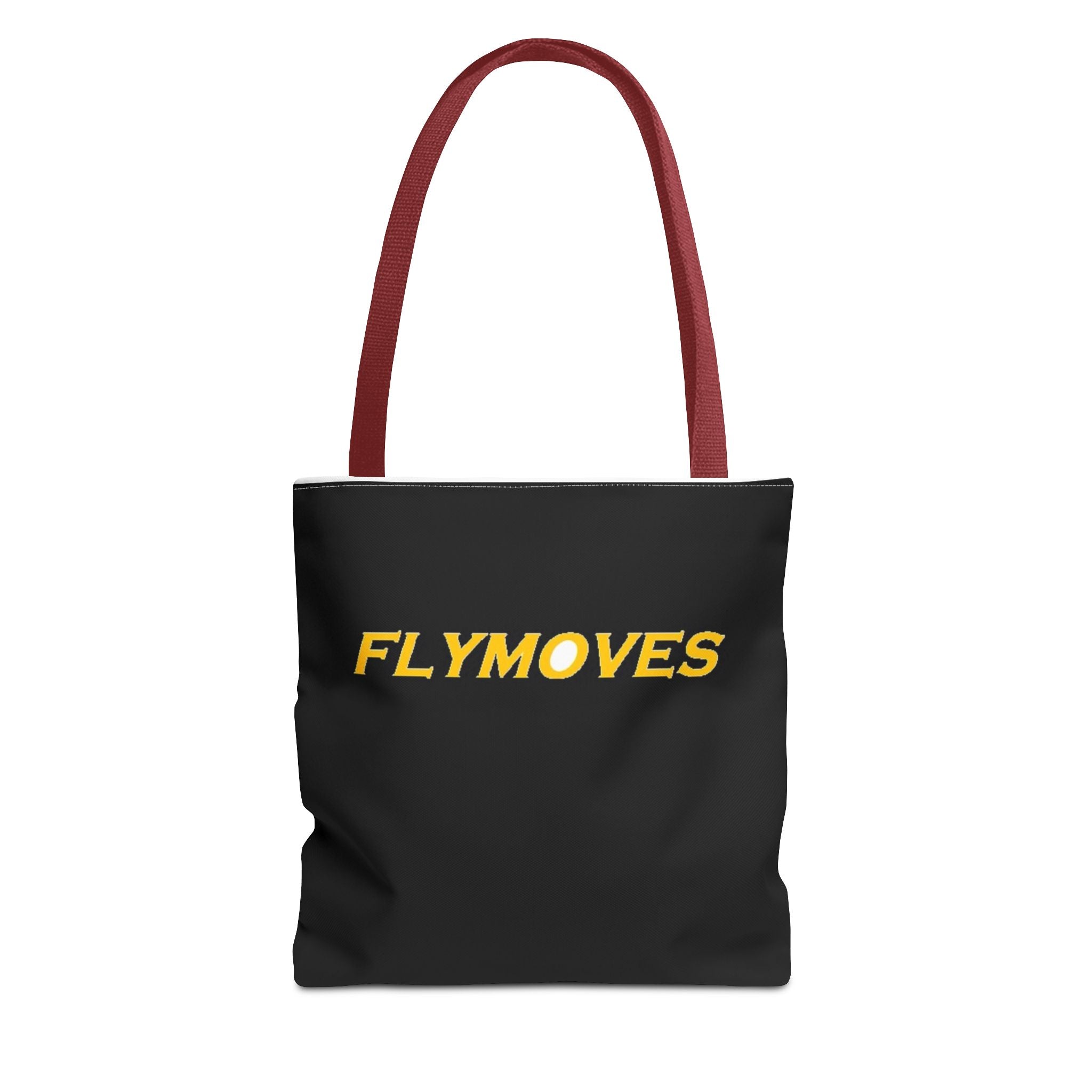 FlyMoves Logo Tote Bag — Black Branded Canvas Carryall
