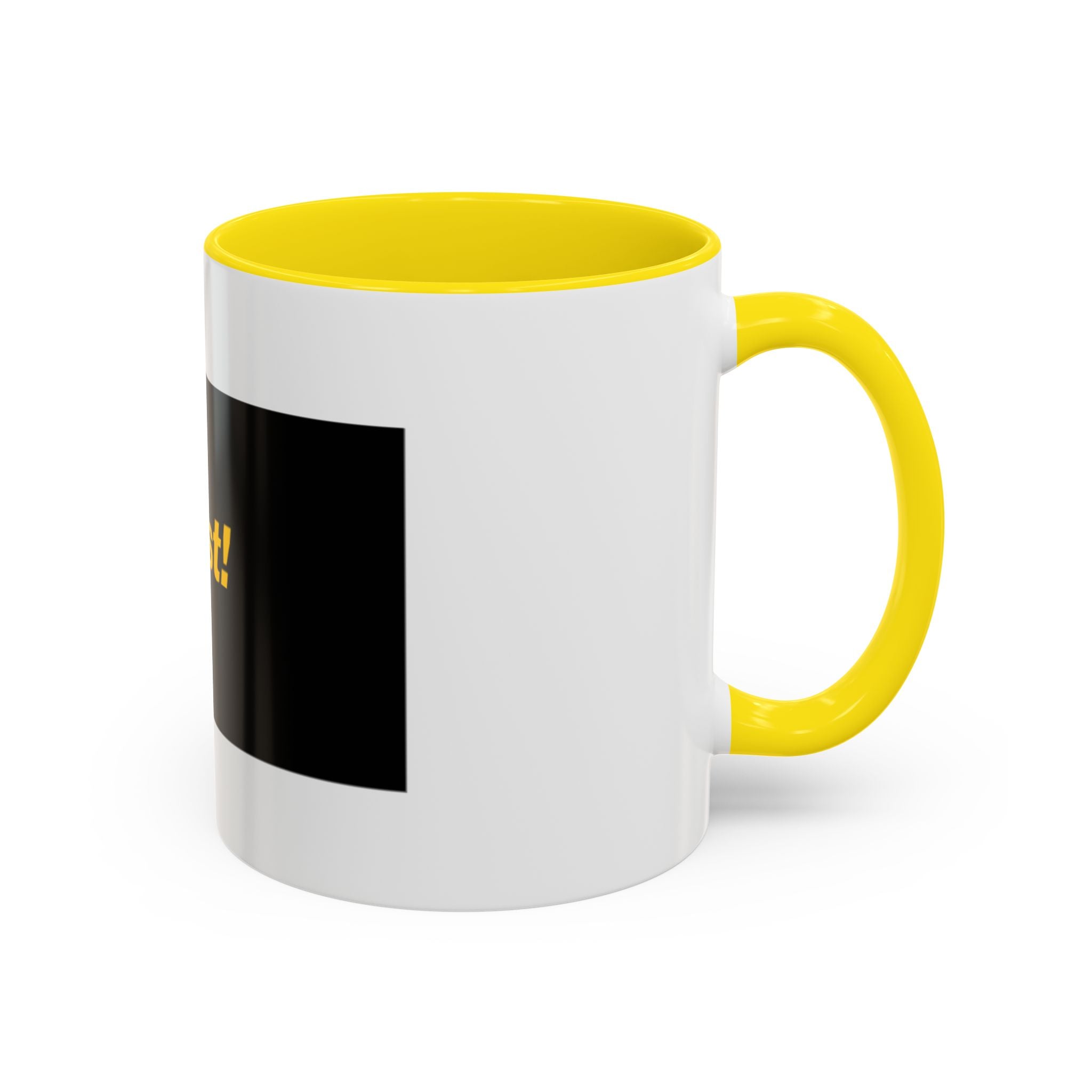 Flyest! Accent Coffee Mug — Bold Black & Yellow Motivational Coffee Cup (11/15oz)