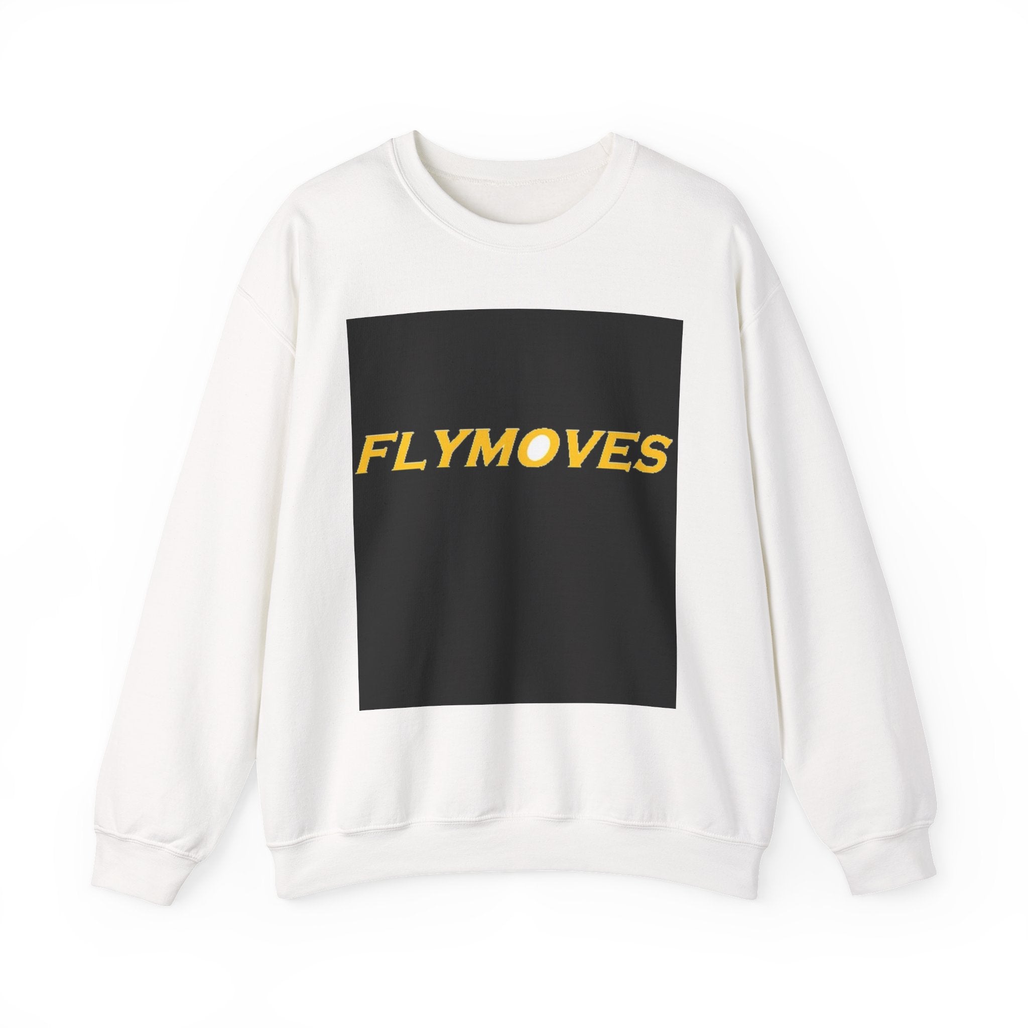 FlyMoves Crewneck Sweatshirt — Retro Gold Logo Graphic Pullover