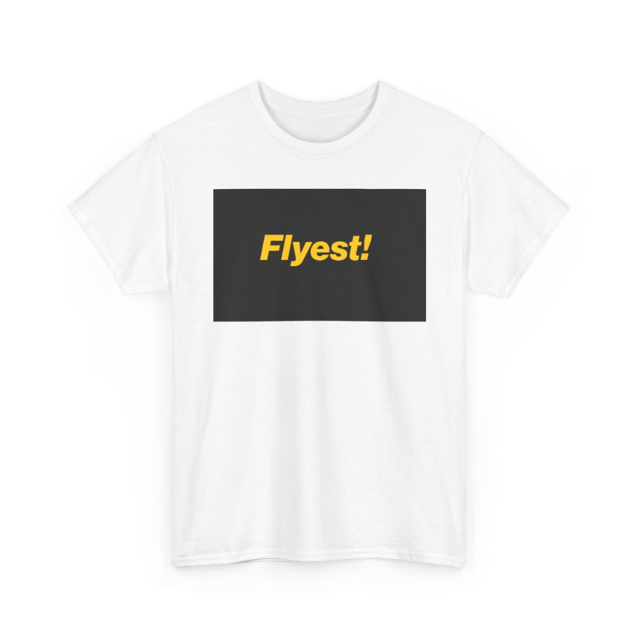 Flyest! Graphic Tee — Bold Yellow Text Streetwear T-Shirt