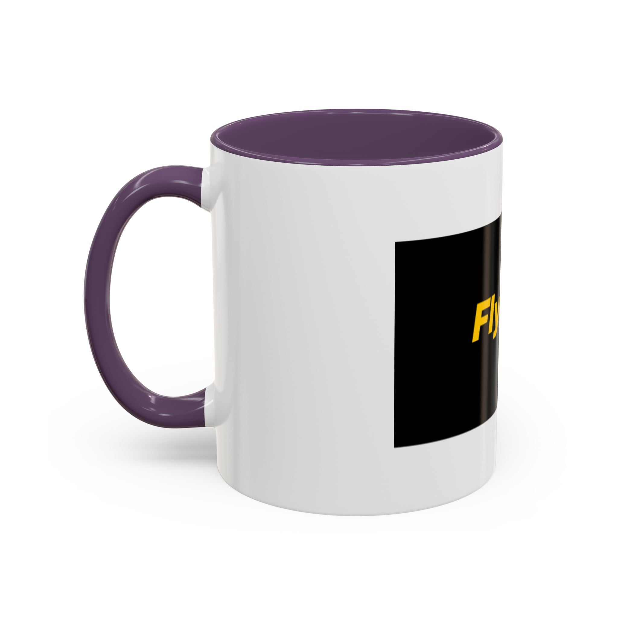 Flyest! Accent Coffee Mug — Bold Black & Yellow Motivational Coffee Cup (11/15oz)