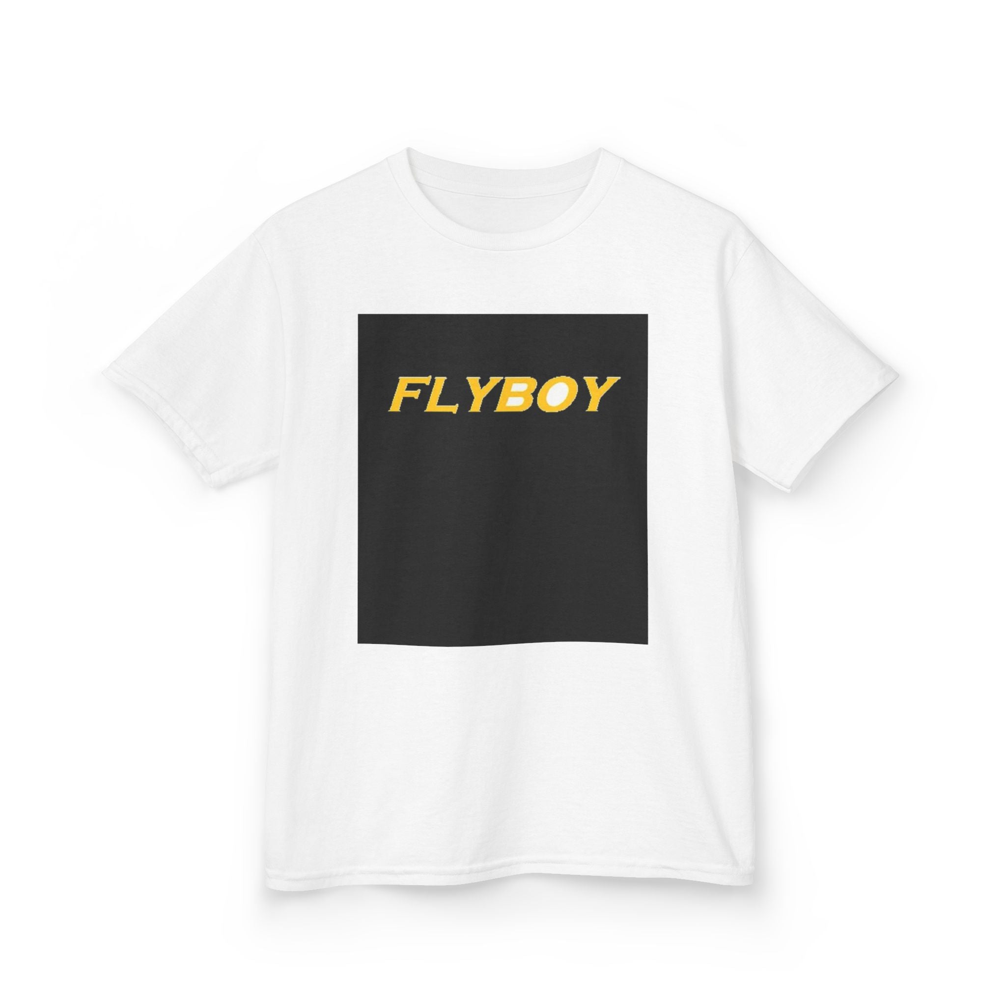 Flyboy Kids T‑Shirt — Bold Yellow Logo Graphic Tee for Boys