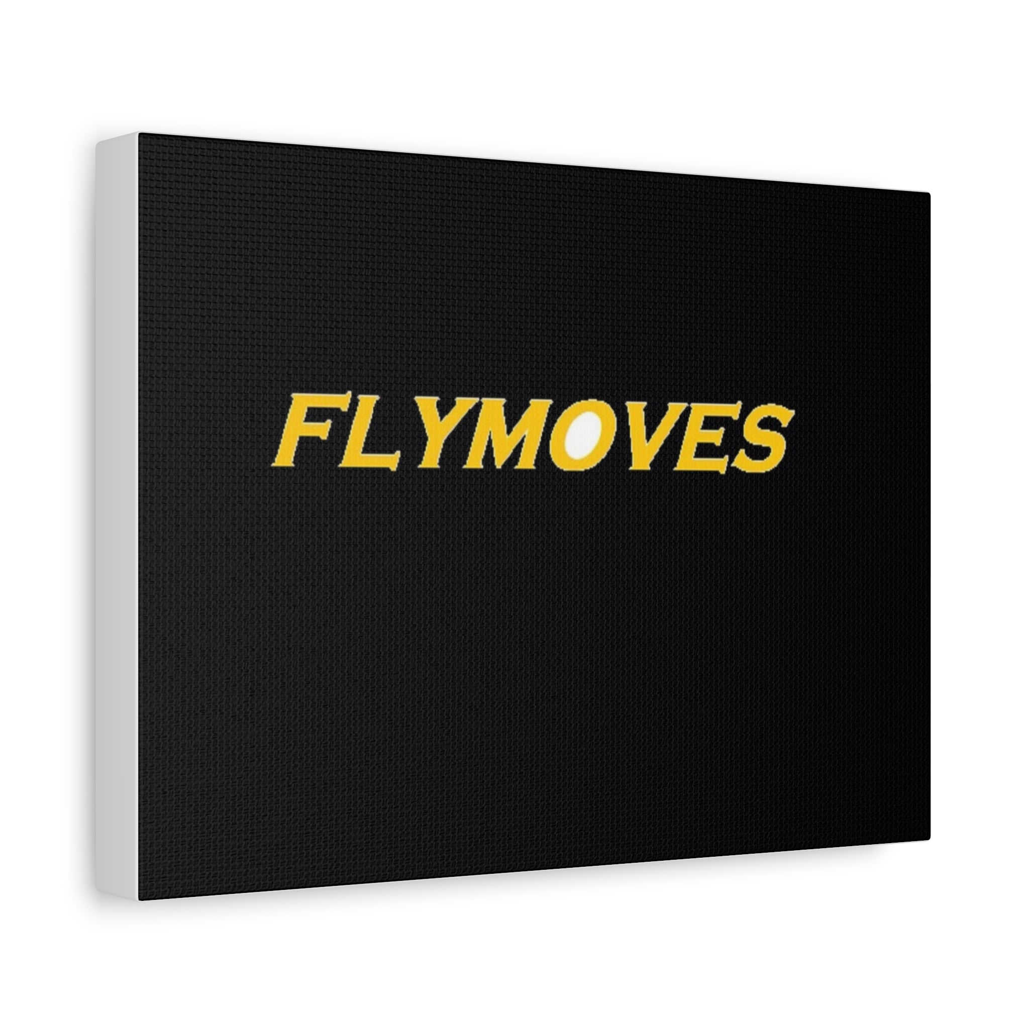 FlyMoves Matte Canvas Wall Art – Modern Black & Gold Typography Print