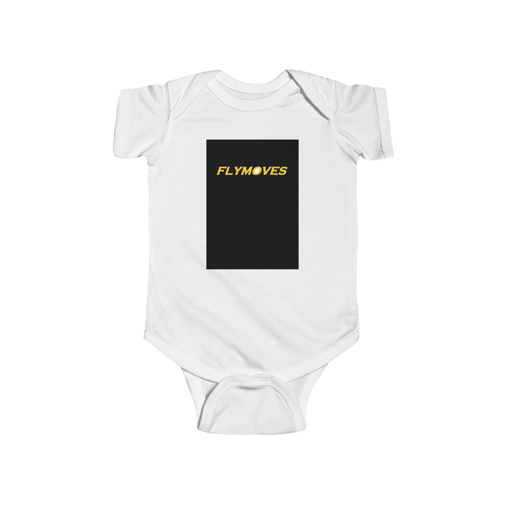 Flymoves Infant Bodysuit — Yellow Logo Baby Onesie