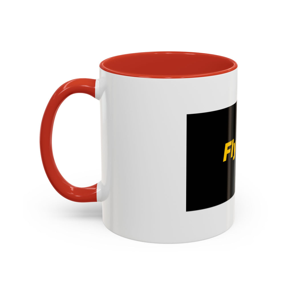 Flyest! Accent Coffee Mug — Bold Black & Yellow Motivational Coffee Cup (11/15oz)