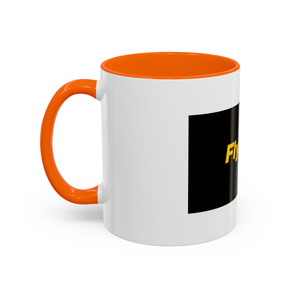 Flyest! Accent Coffee Mug — Bold Black & Yellow Motivational Coffee Cup (11/15oz)