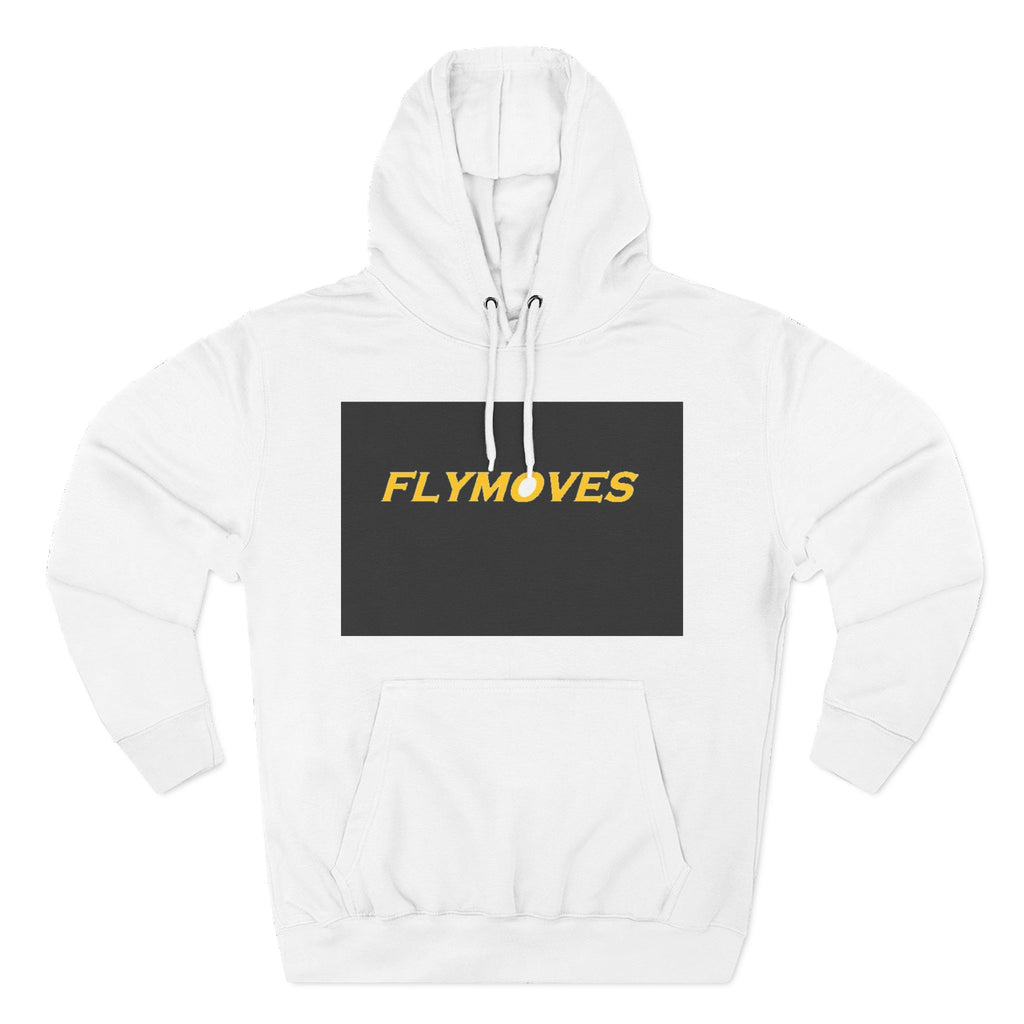 FlyMoves Hoodie — Bold Yellow Logo Fleece Pullover