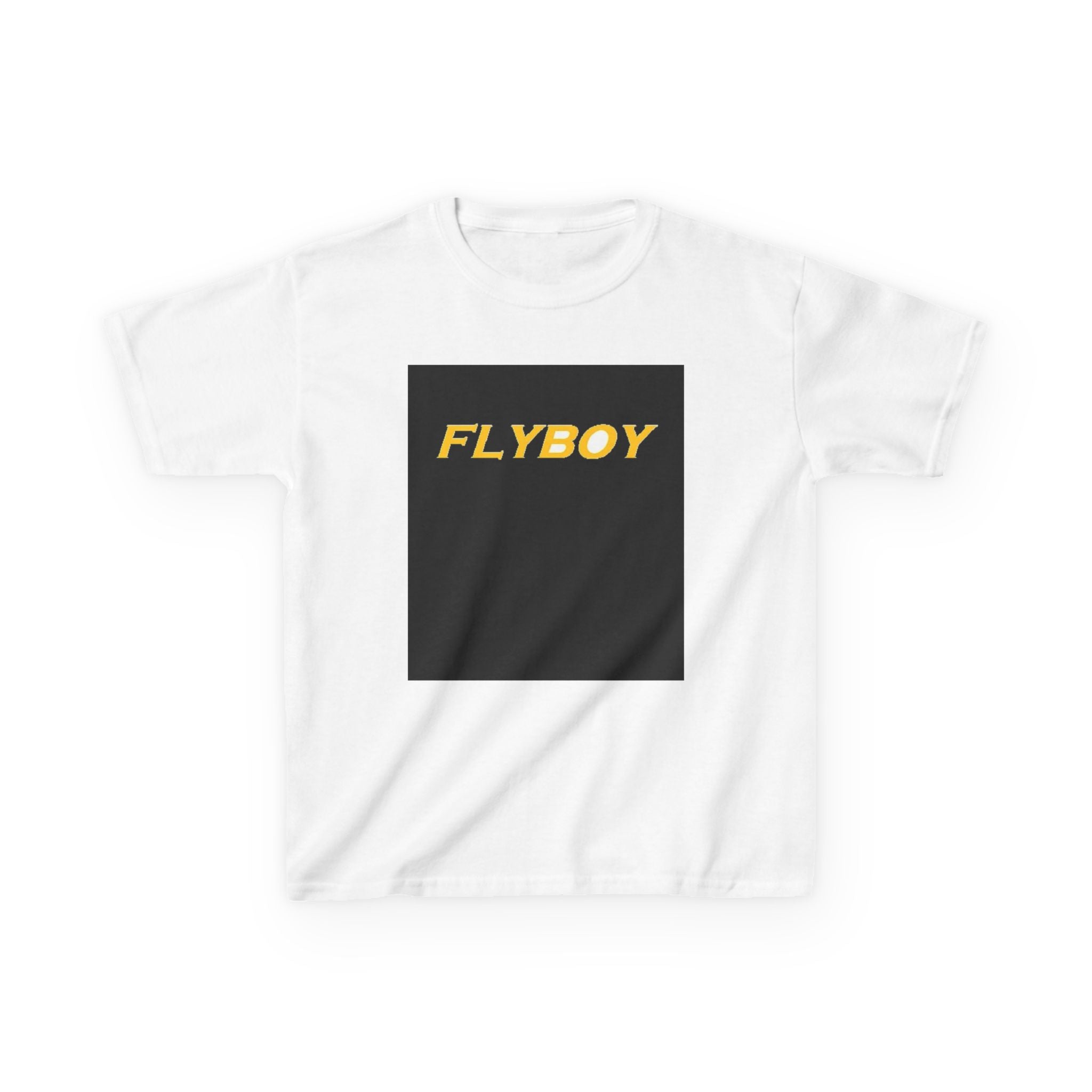 Flyboy Kids T‑Shirt — Bold Yellow Logo Graphic Tee for Boys