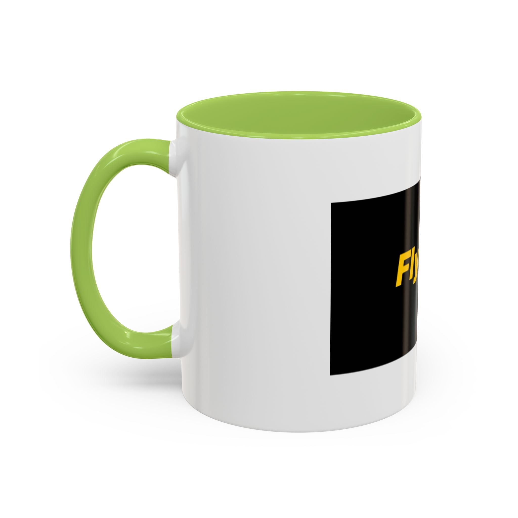 Flyest! Accent Coffee Mug — Bold Black & Yellow Motivational Coffee Cup (11/15oz)