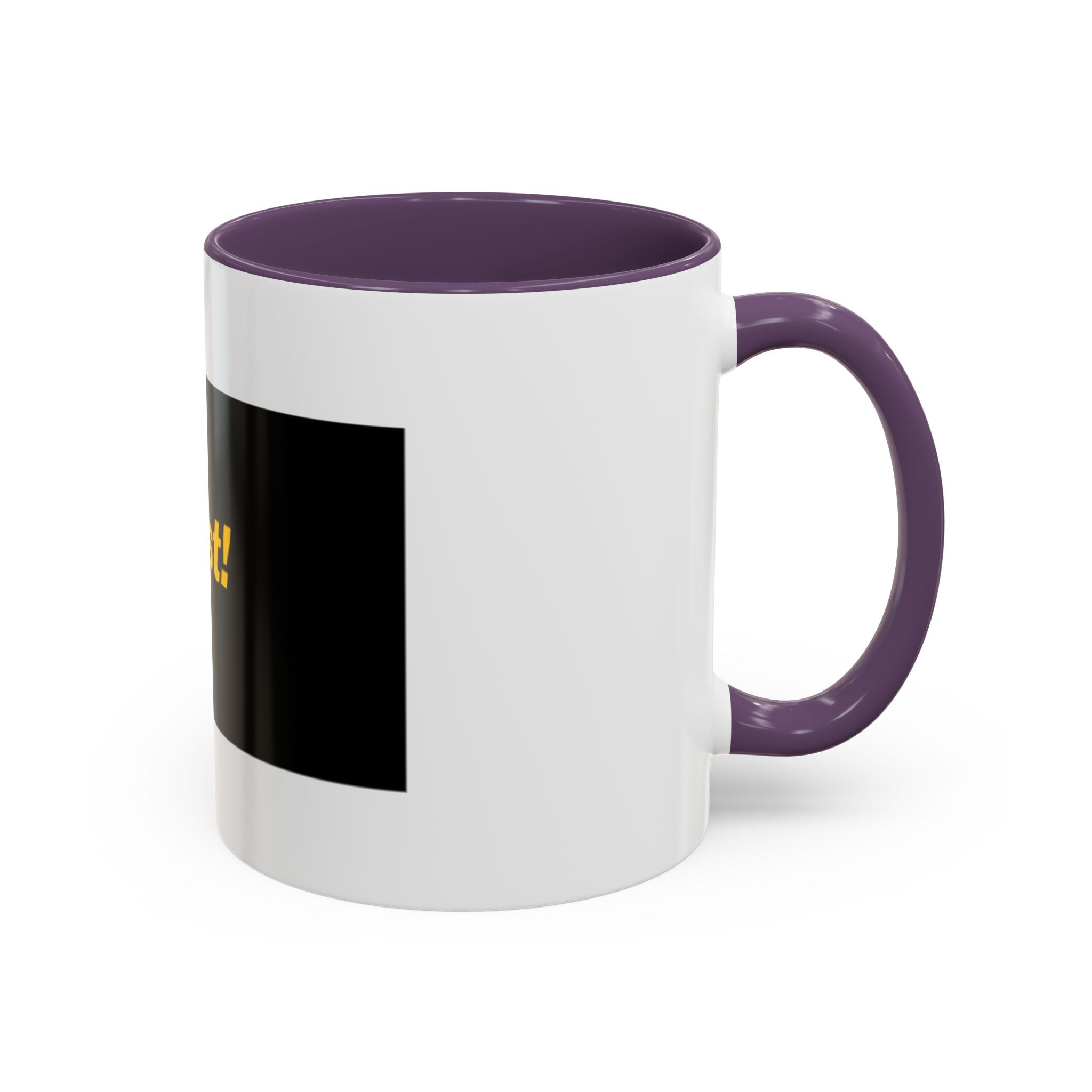 Flyest! Accent Coffee Mug — Bold Black & Yellow Motivational Coffee Cup (11/15oz)
