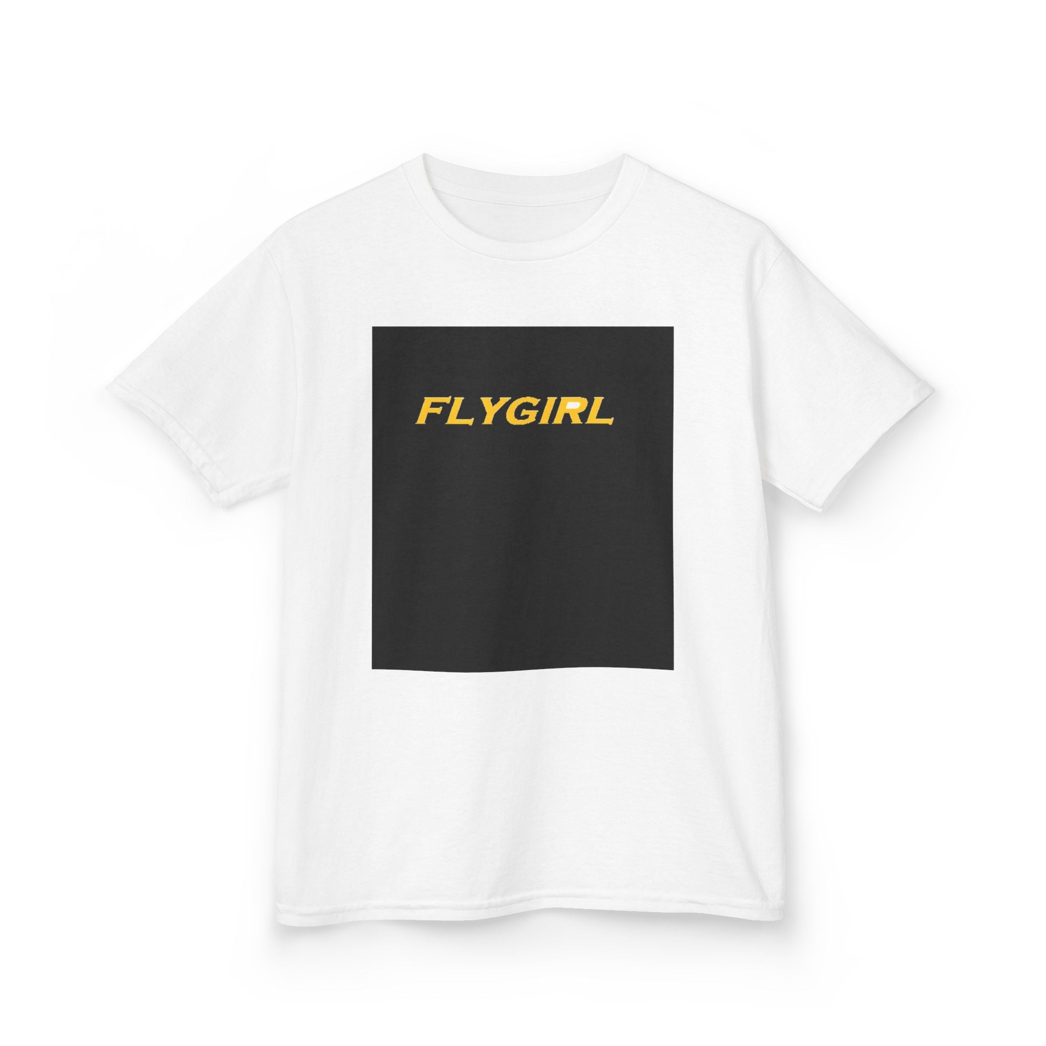 Flygirl Kids T‑Shirt — Retro Yellow Logo Tee for Girls
