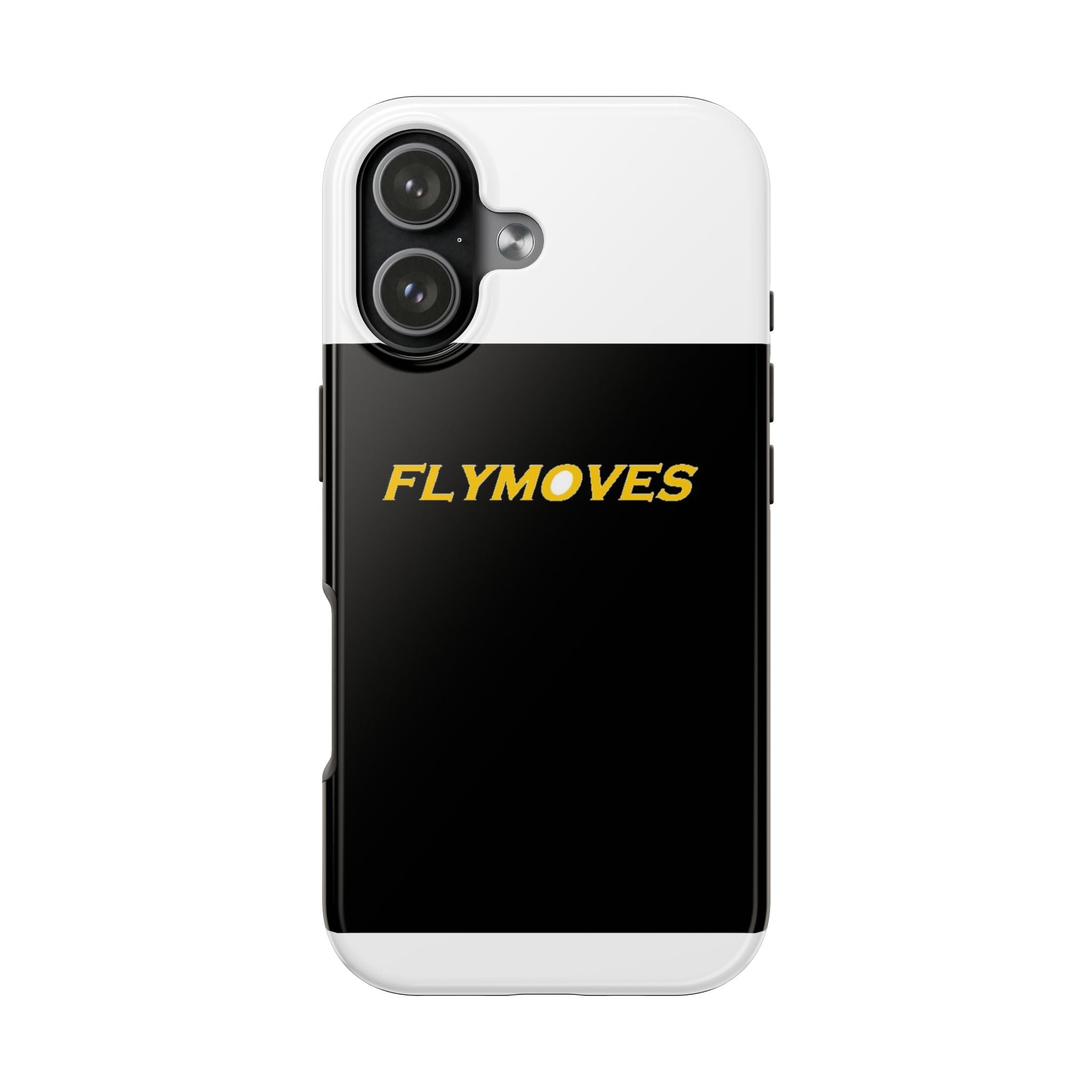 Flymoves Protective Phone Case — Durable Black & White Shockproof Cover