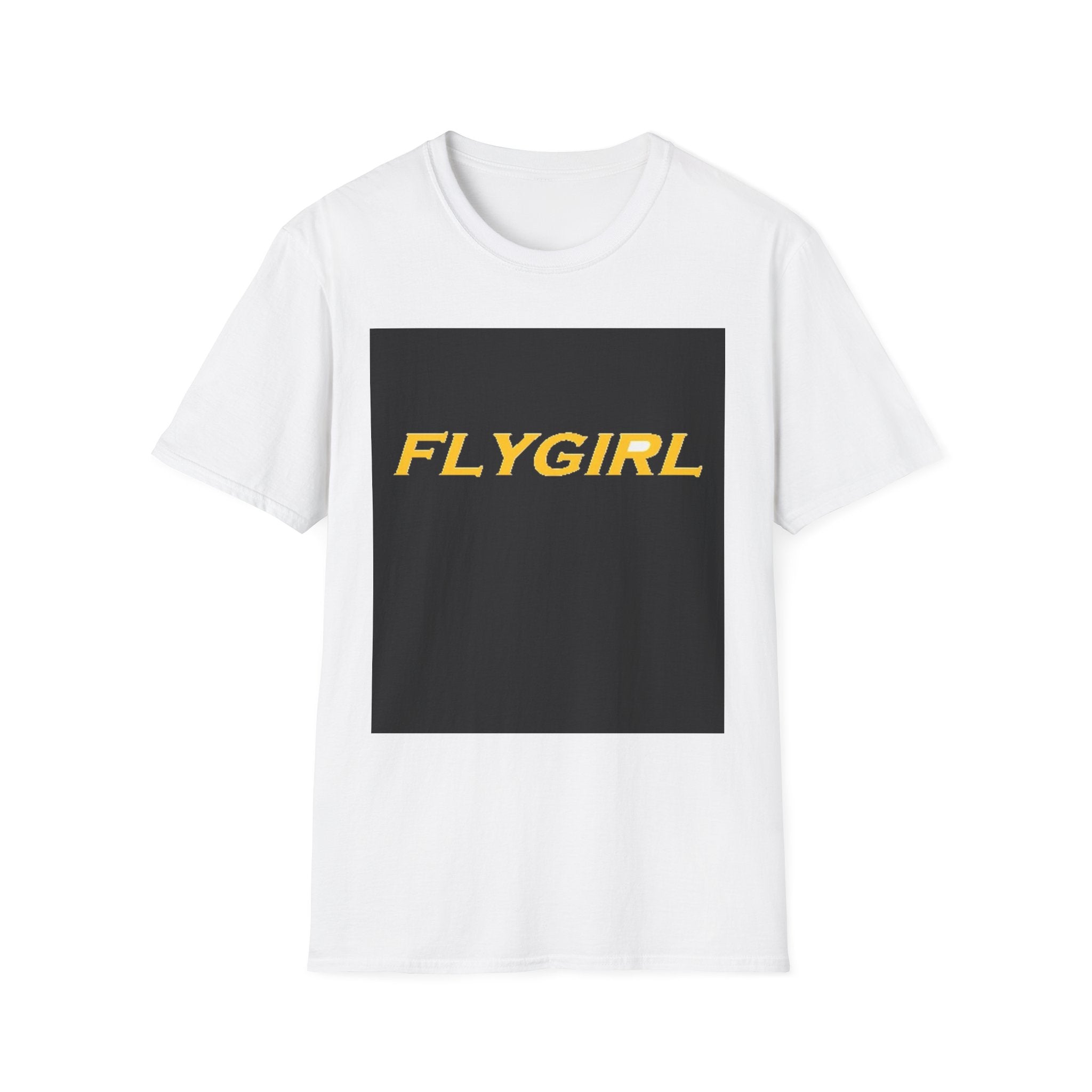 Flygirl Graphic T-Shirt — Bold Yellow Logo Tee