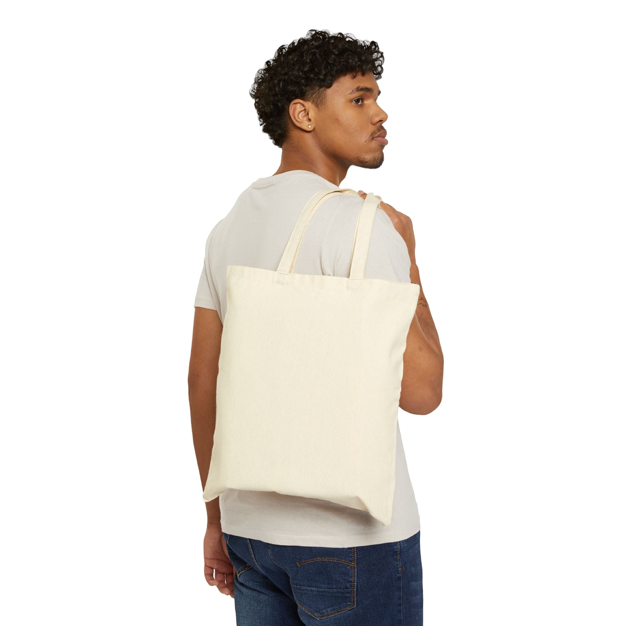 FlyMoves Canvas Tote Bag — Logo Cotton Grocery & Everyday Beach Bag