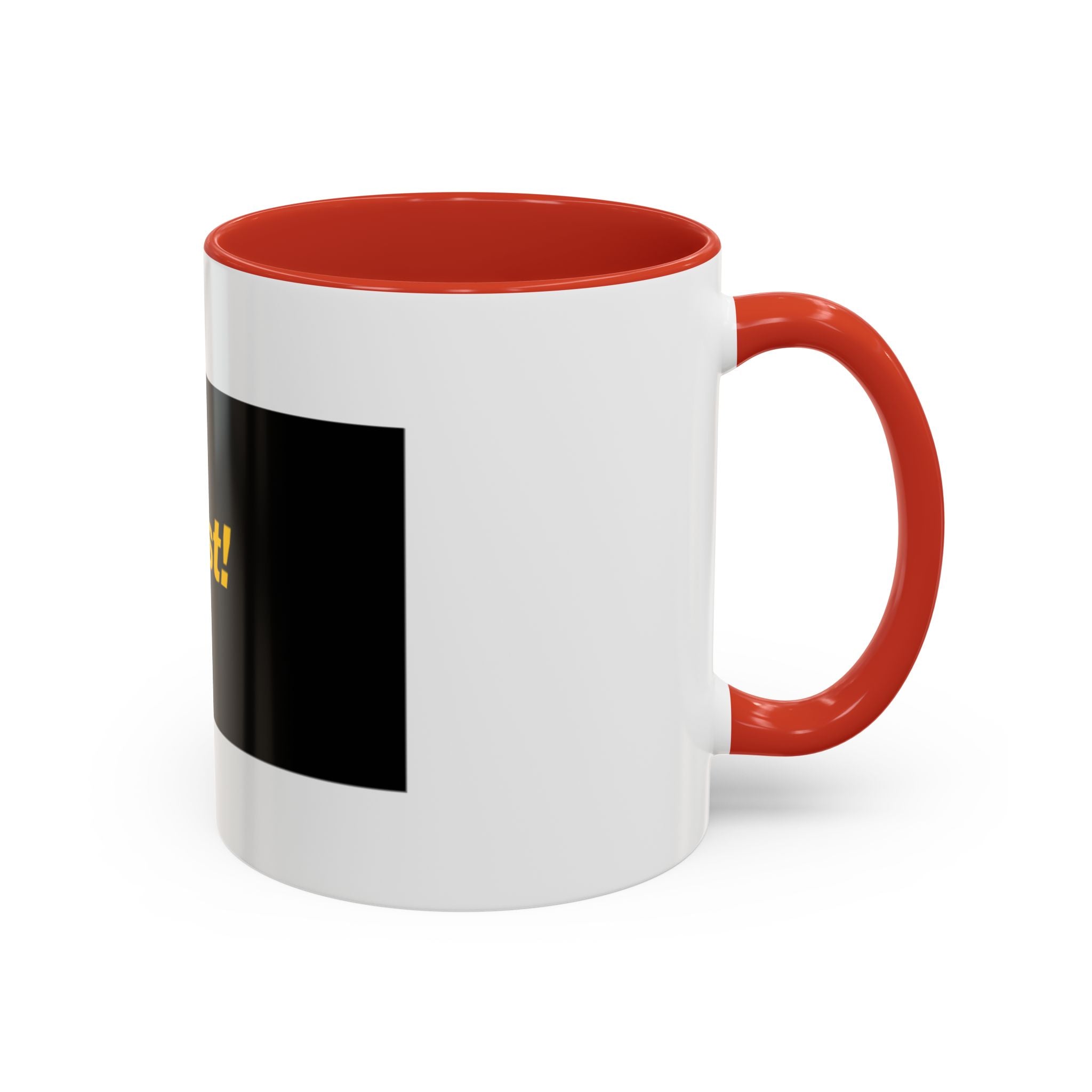 Flyest! Accent Coffee Mug — Bold Black & Yellow Motivational Coffee Cup (11/15oz)