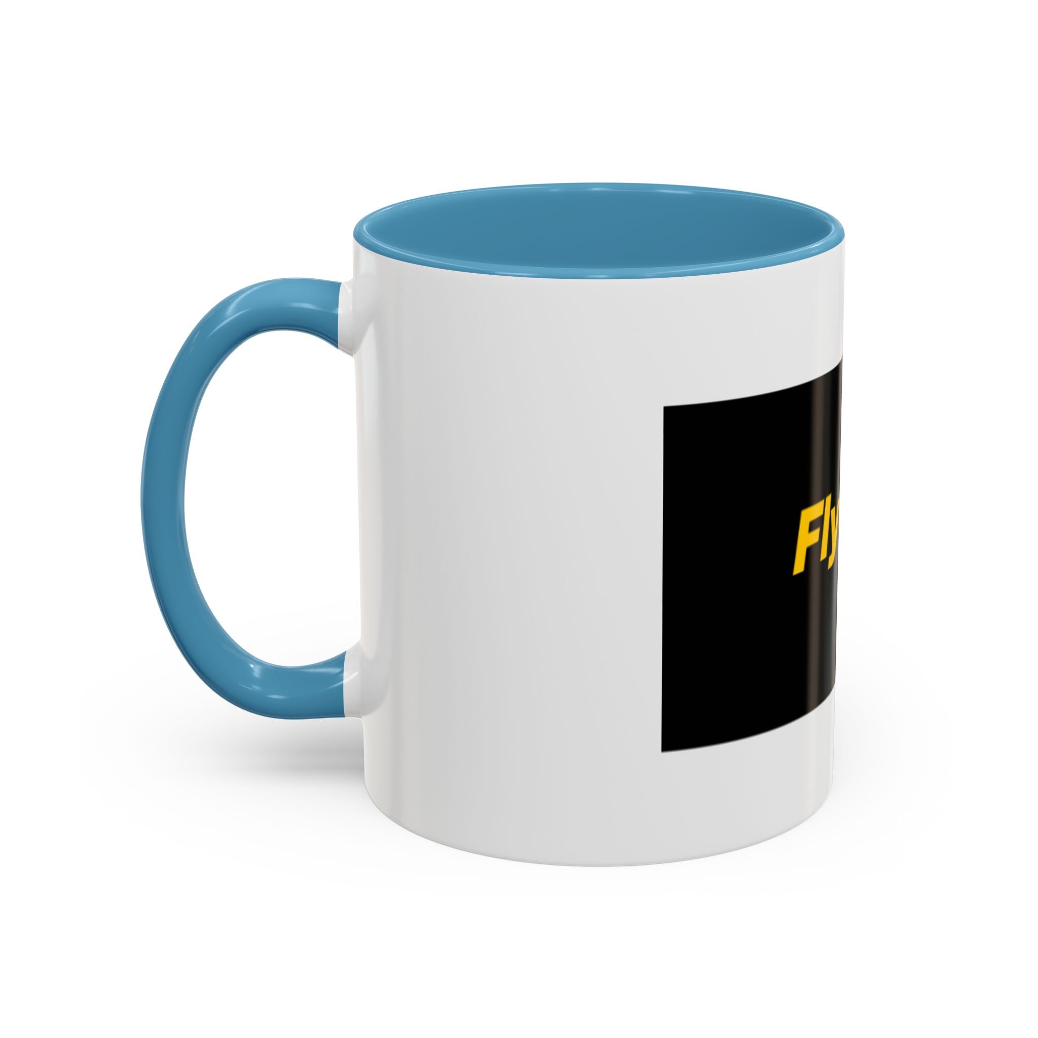 Flyest! Accent Coffee Mug — Bold Black & Yellow Motivational Coffee Cup (11/15oz)